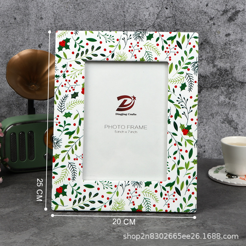 Ceramic Rectangular Photo Frame, Customizable Patterns, Logo, Gift Decoration Photo Frame, Wholesale from Source Factory