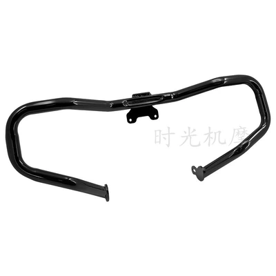 Harley Highway Glider Double Light Glider st CVO Front Guard Small Bumper Anti-fall Bar Protective Bar 14-23 Years (Motorcycle bumper) - black