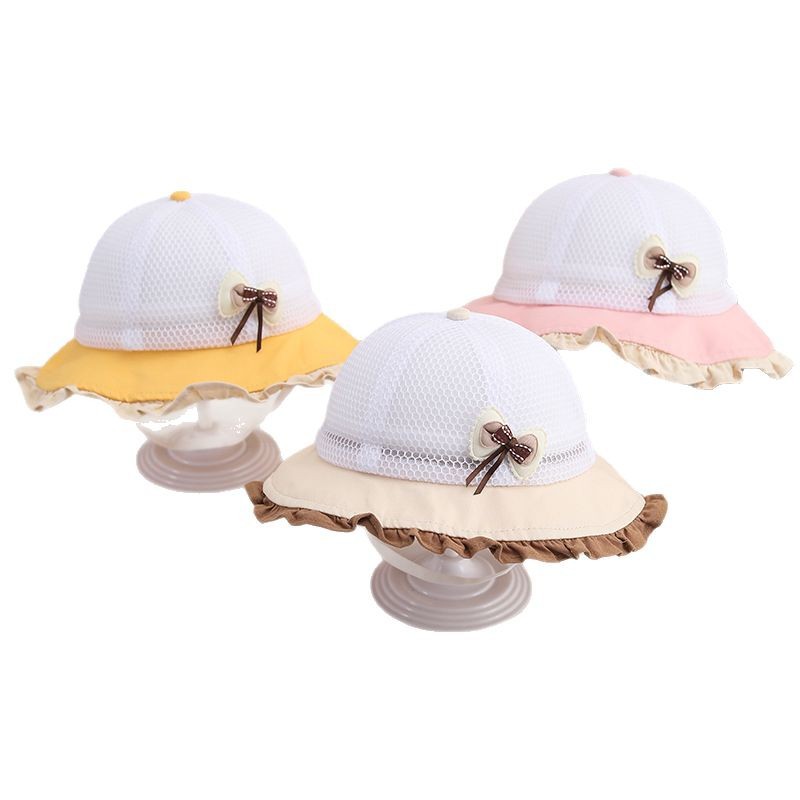 Sombrero para niños Sombrero de paja para bebé delgado de verano Sombrero de pescador Sombrero para lavabo Sombra de princesa para niñas Sombrero para sol para bebé