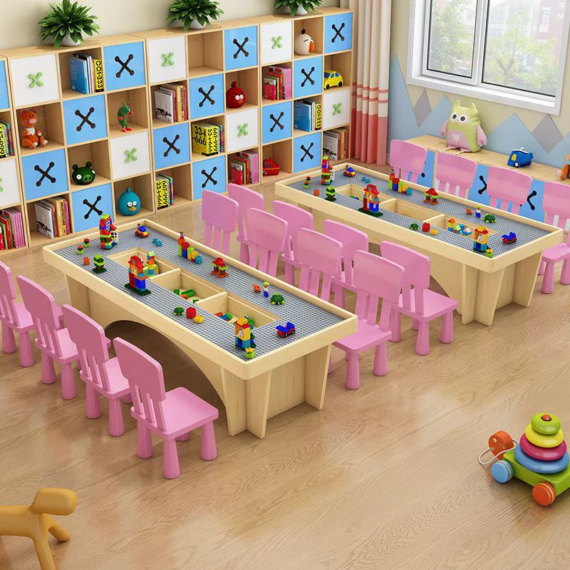 Lego, universal big constructor from natural wood, toy, storage system