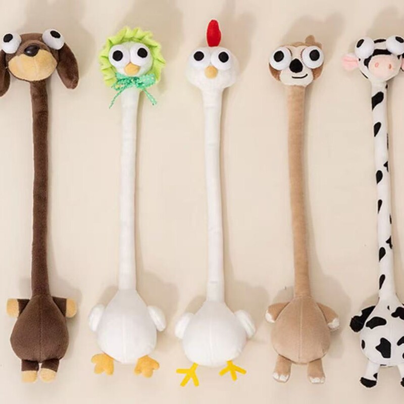 Zodiac Long-Necked Evil Pendant Animal Plush Toy Cute Healing Ornament Doll Gift Wholesale