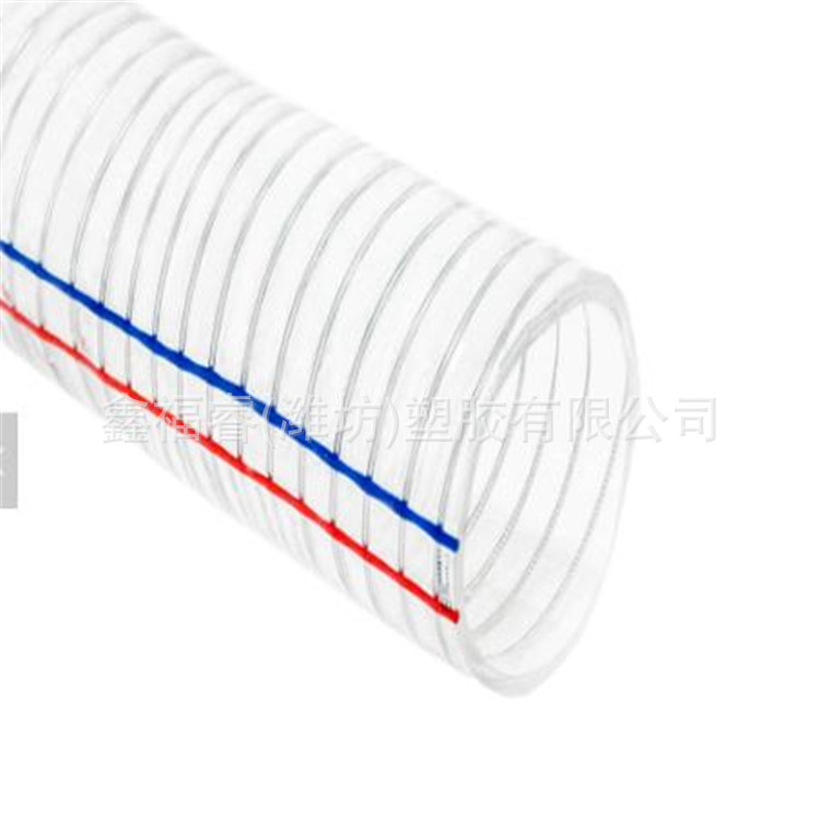 Pvc钢丝管软透明水管加厚，防冻透明钢丝螺旋塑料软管6寸150mm