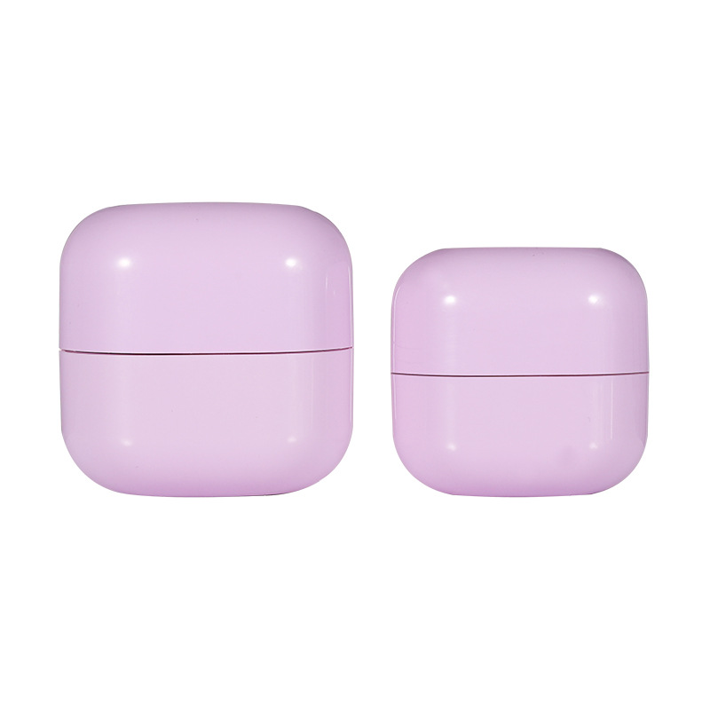 Spot botella de crema cuadrada de doble capa macaron color 5g-50g botella de crema facial para evitar la luz 10g100g máscara sub-embotellado