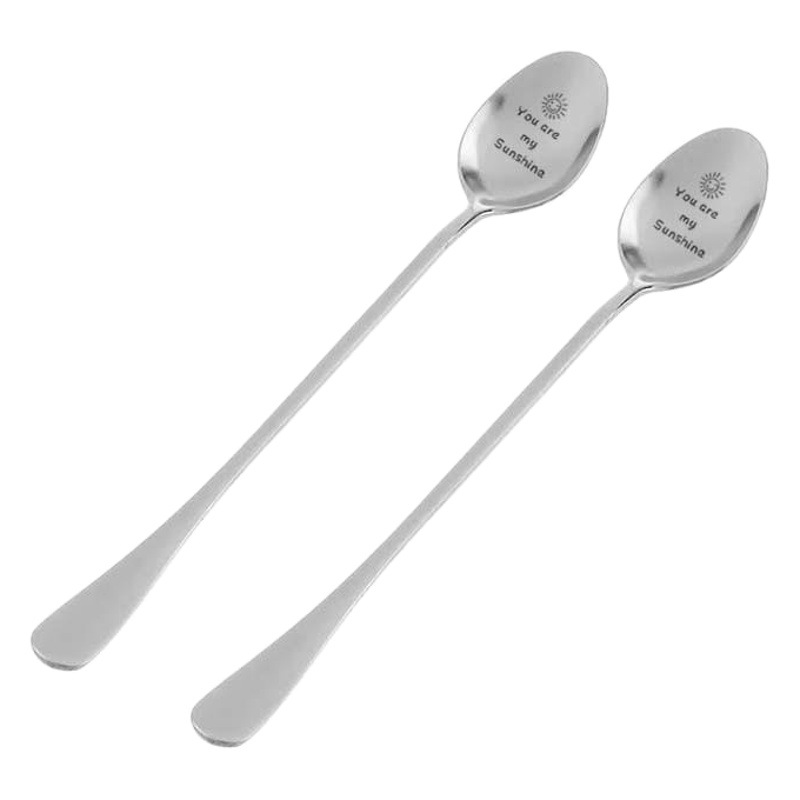 Cuchara de acero inoxidable Eres mi sunshine Cobertería Cuchara de café Cuchara de helado Regalo