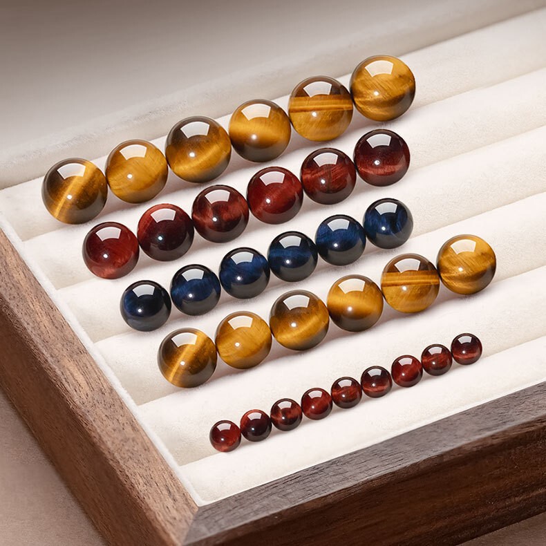 7A natural tiger eye stone loose beads round beads tiger eye stone with beads diy hand string loose beads beaded jewelry accessories