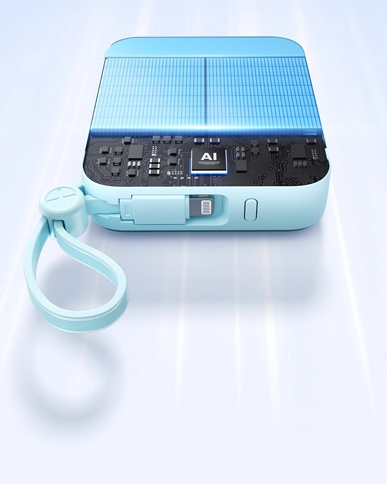 Cross-Border 120W Super Fast Charging Power Bank Compact Portable 20000mAh Built-in Cable Mobile Power Bank with Lanyard Gift