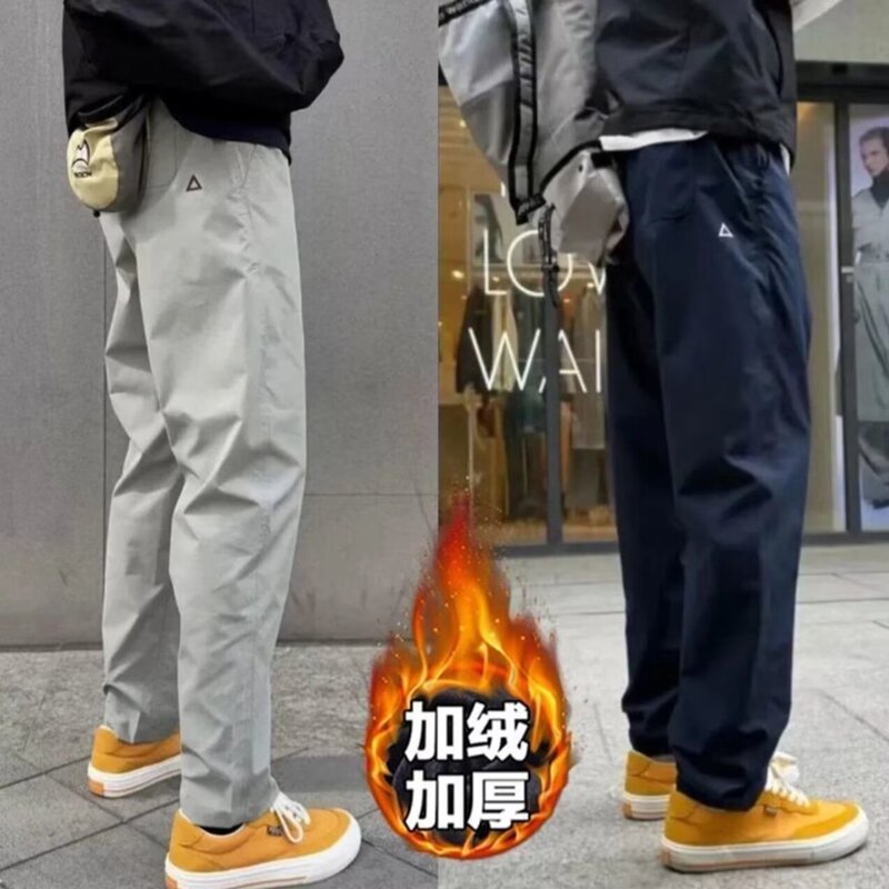Functional triangular tapered casual pants for men and women, new autumn and winter American-style fleece-lined work pants, loose softshell hiking pants Functional triangular tapered casual pants for men and women, new autumn and winter American-style fleece-lined work pants, loose softshell hiking pants
