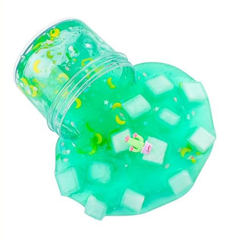 Juego de limo crujiente de gelatina transfronterizo de 8 piezas con limo transparente azul melocotón sandía limón