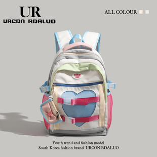 UR Simple Campus Female College Student School Bag 2023 New Fashionable Large Capacity Short-distance Travel Bag Backpack