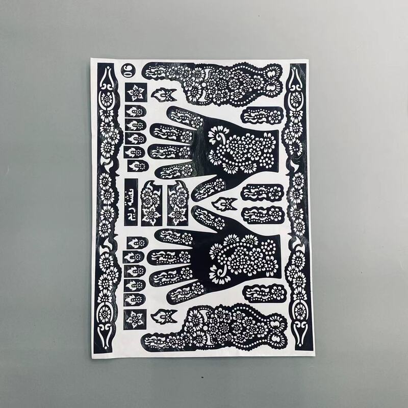 Henna Temporary Tattoo Stencils Arm Thigh Applique Indian Henna Drawing Tool Trend Tattoo Sticker