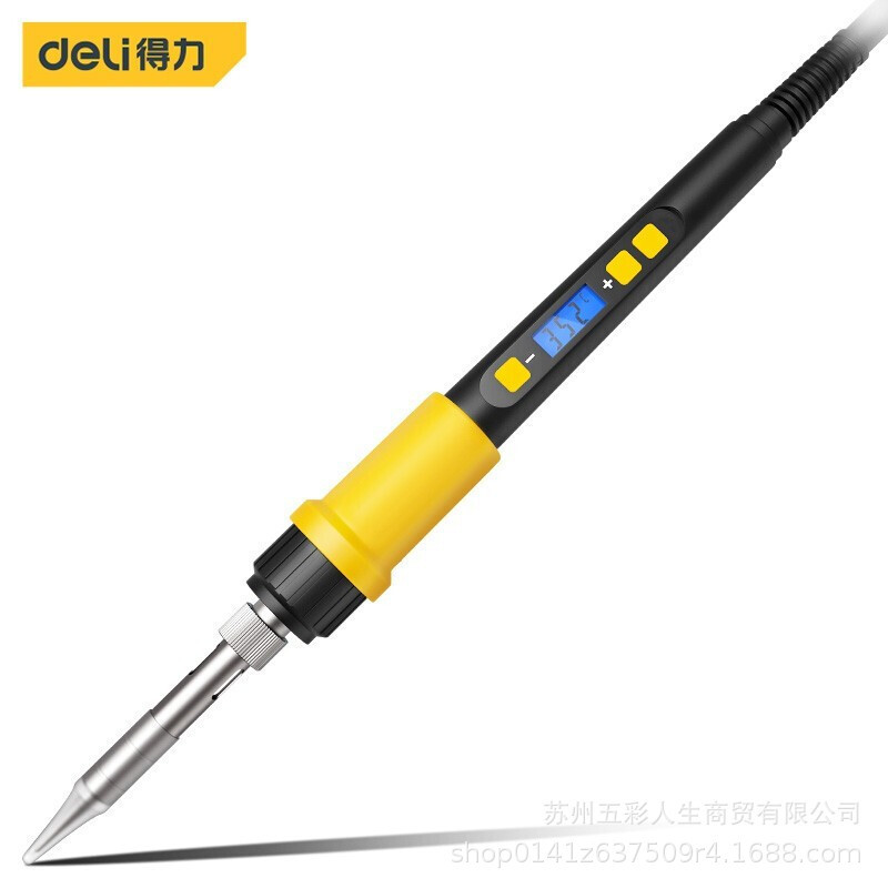 得力工具DL394160 电烙铁 内热便携式可调温电洛笔 维修数显电烙