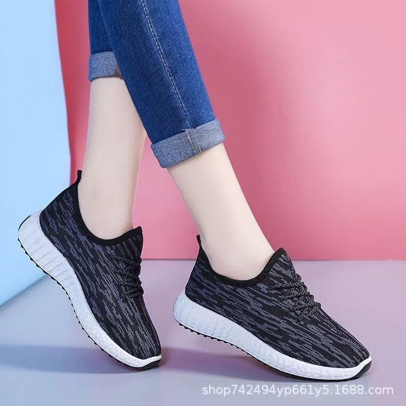 新款潮鞋网面透气百搭跑步运动鞋女椰子鞋 休闲单鞋女鞋轻便软底