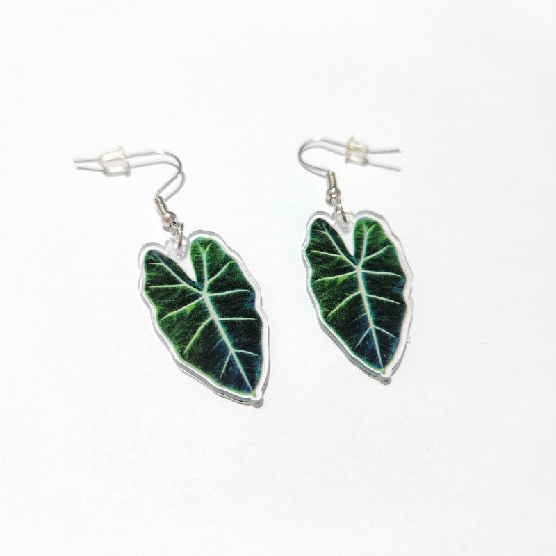 1 Pair Vacation Leaves Arylic Drop Earrings display picture 4