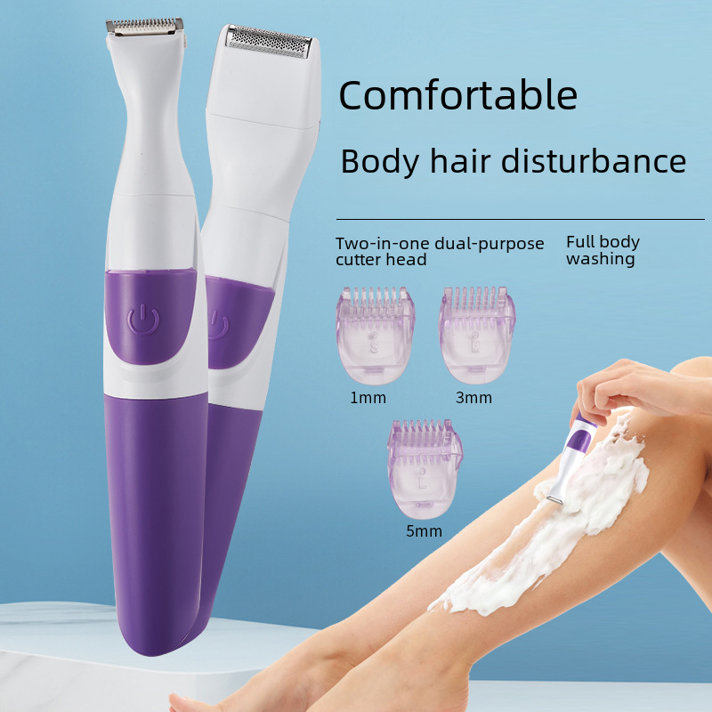 Dual-purpose Electric Hair Removal Epilator Women's Hair Removal Epilator Portable Hair Shaver Battery-powered Model Cross-border New Arrival