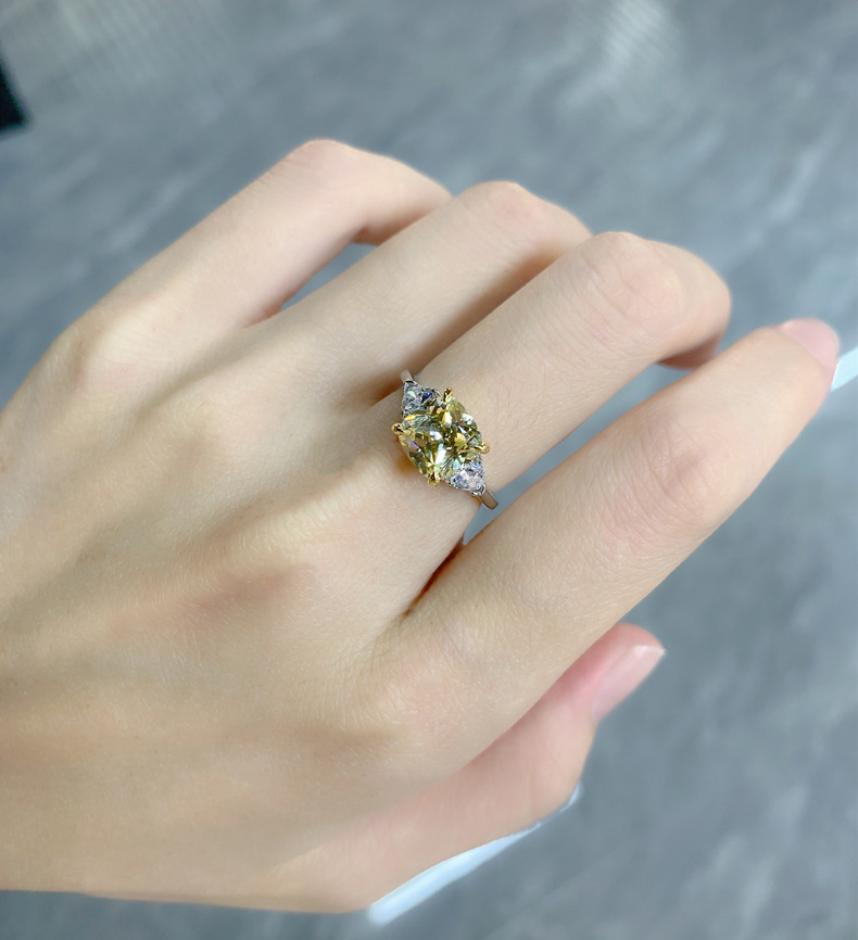 Fashion Geometric Sterling Silver Inlay Zircon Rings 1 Piece