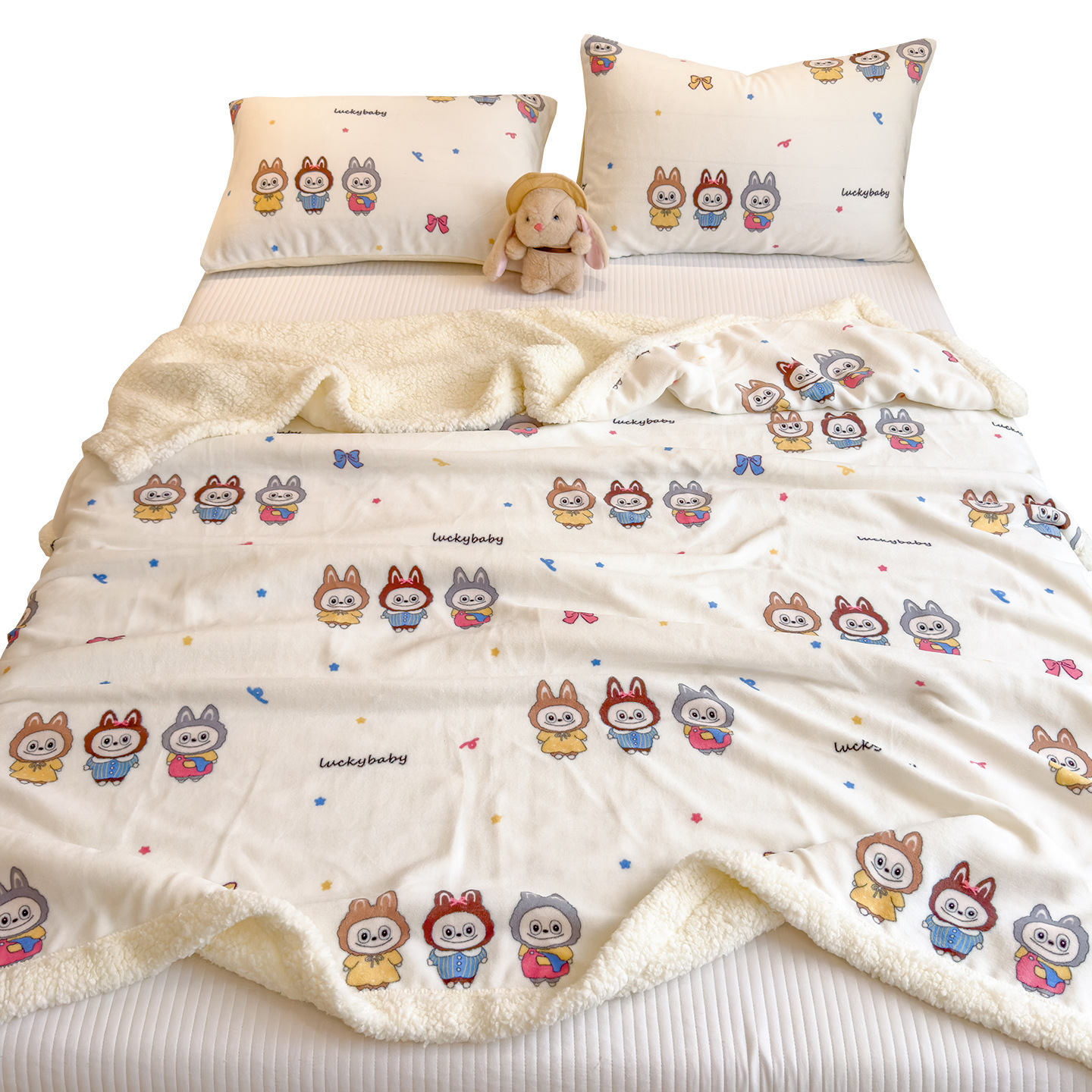 Mantras de cordero gruesas mantas de cachemira de oficina mantas de siesta de leche de cachemira dormitorio de estudiantes mantas de sofá