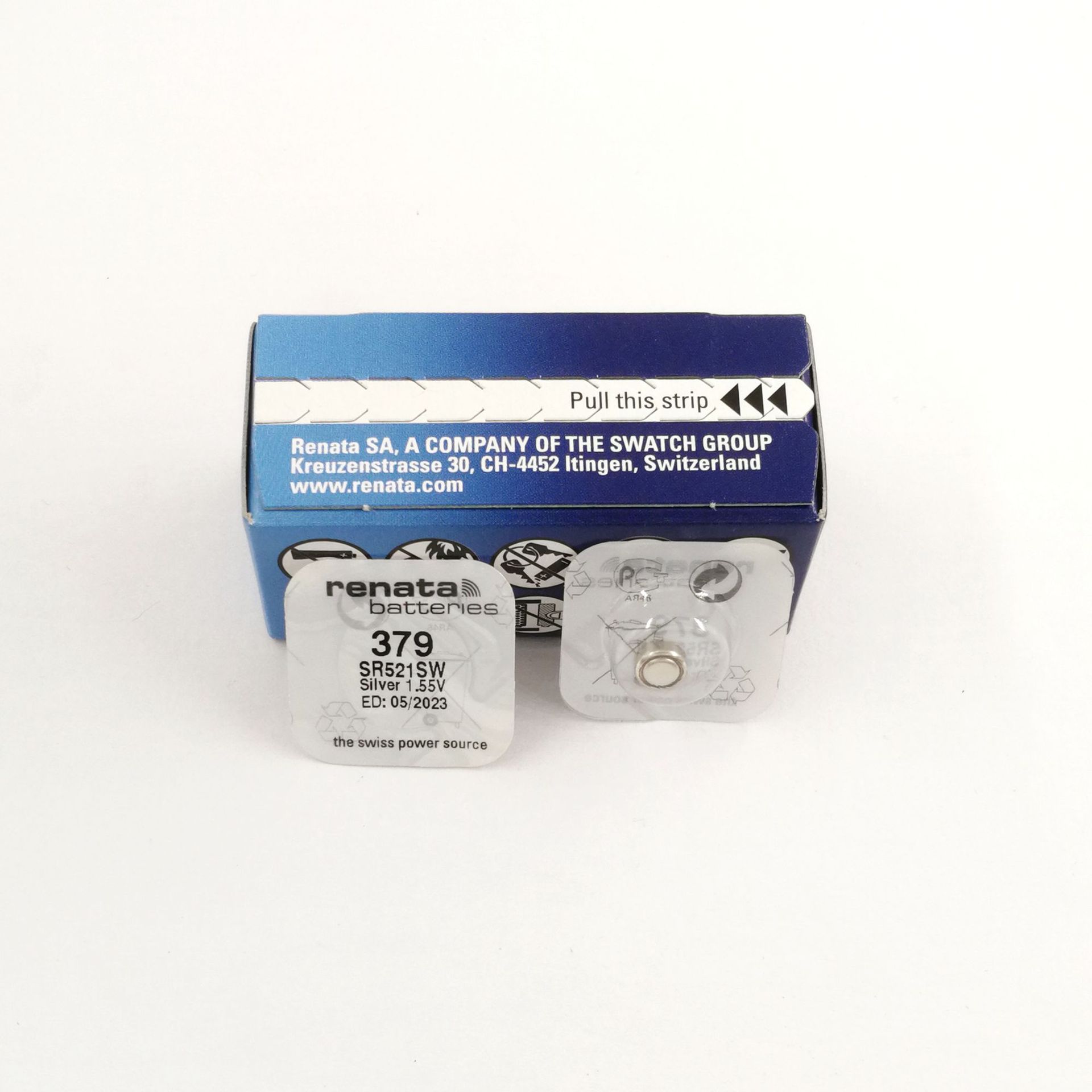 瑞士renata/雷纳塔 379纽扣电子SR521SW手表电池单粒装