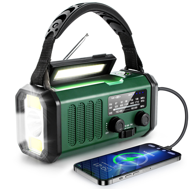 Source Factory Hand-Cranked Solar Radio, Cross-Border Portable Disaster Prevention and Emergency Preparedness Radio, Reading Light
