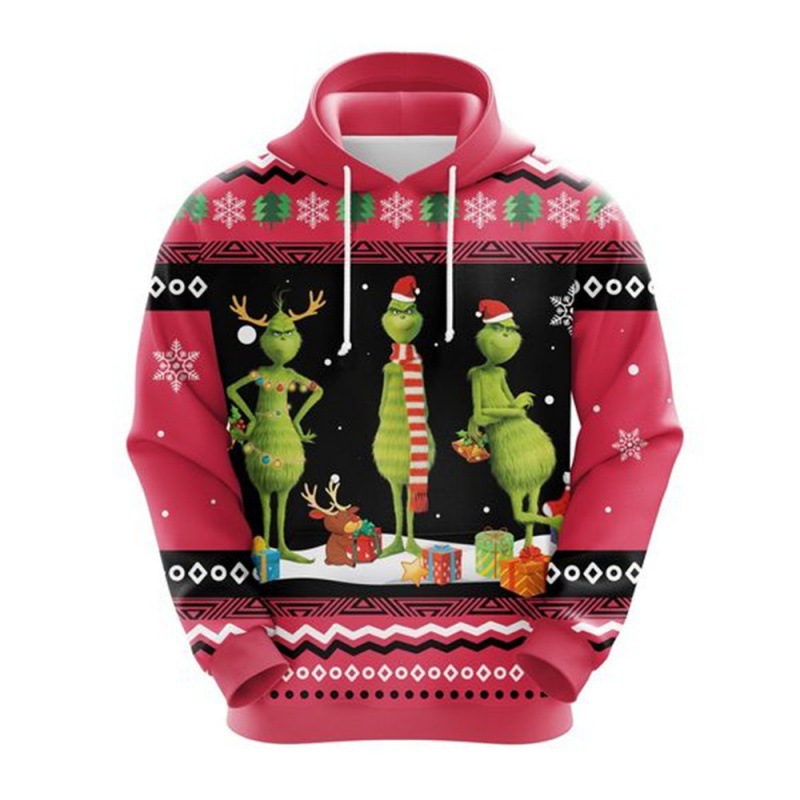 Nowa bluza z kapturem z nadrukiem 3D z zielonym futerkiem Strange Batch_voghion.com