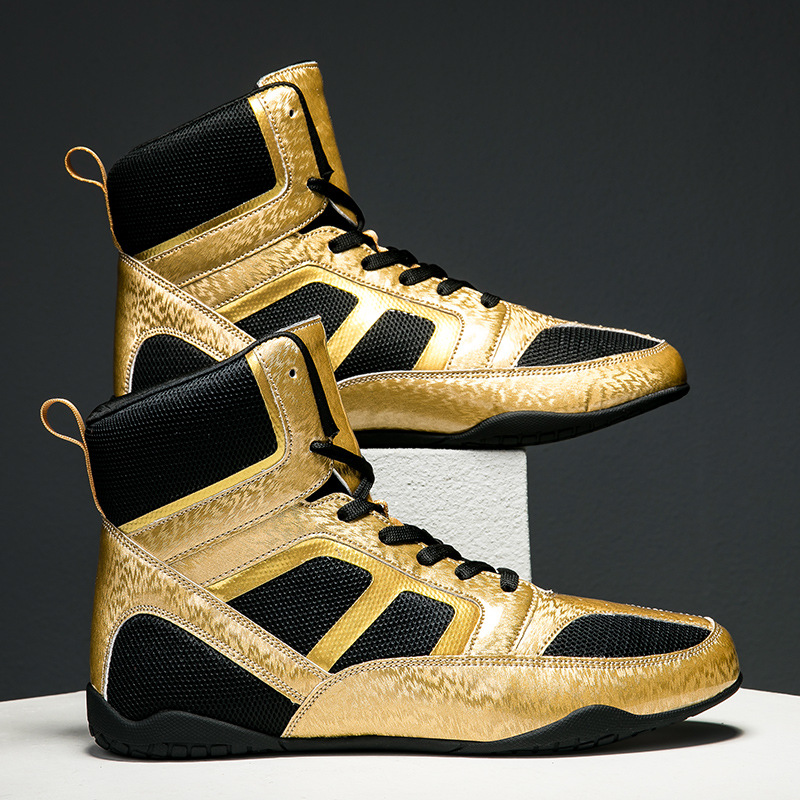 2023 Professional Sports Boxing Shoes Men's and Women's Competition Training Shoes Wrestling Sanda Fighting Training Men's and Women's Shoes