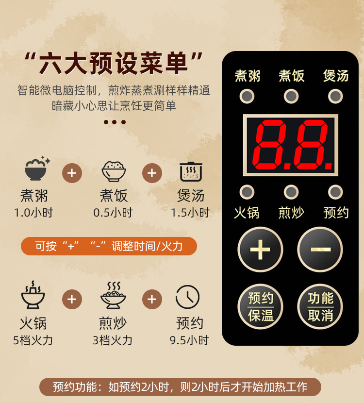 Multi-function Electric Cooker, Student Dormitory, Noodle Cooker, Electric Hot Pot, Household Electric Hot Pot, Gift