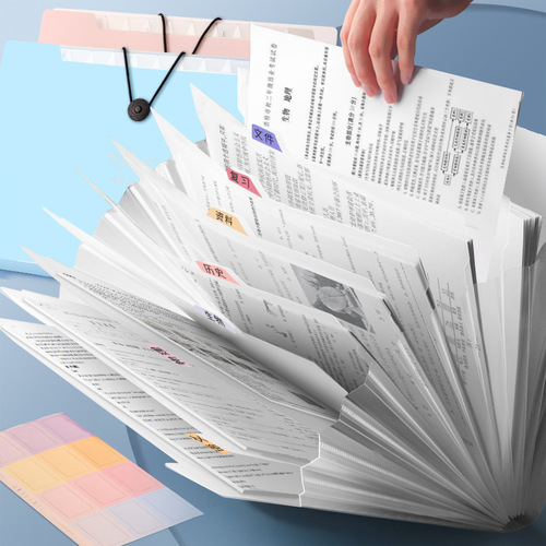 A4 folder exam collection bag, classified exam folders, papers, prenatal and postnatal checkup materials, accordion bag, file bag