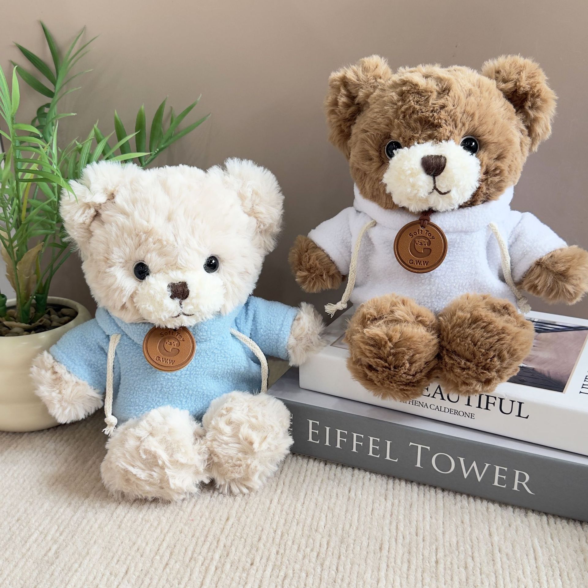 Máquina de muñecas agarrar 8 pulgadas ropa Teddy Bear juguetes de peluche impresión de muñecas LOGO regalos de eventos corporativos