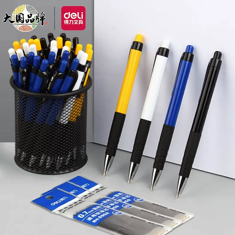 Шариковая ручка Deli Blue Press 0,7 мм черная шариковая ручка студенческие канцелярские принадлежности офисная пресс ручка
