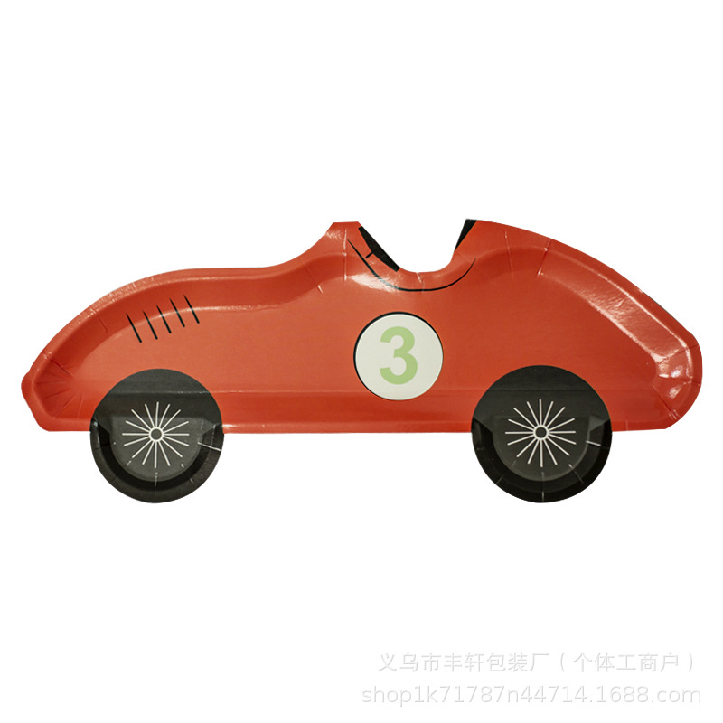 Transfronterizos spot desechable bandeja de papel de automóvil digital bandeja de fiesta de cumpleaños de niños bandeja de fruta bandeja de pastel