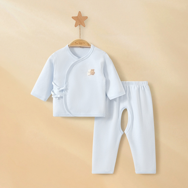 Ropa para bebés recién nacidos otoño y invierno nacimiento 0 base marzo dividido monje calentamiento ropa interior bebé otoño conjunto de abrigo
