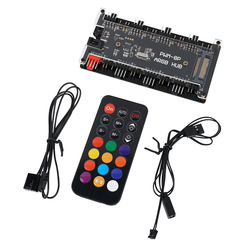 DRGB fan 4-pin ARGB light with 5v 3-pin four-pin PWM temperature control hub Shengguang synchronous controller DRGB fan 4-pin ARGB light with 5v 3-pin four-pin PWM temperature control hub Shengguang synchronous controller