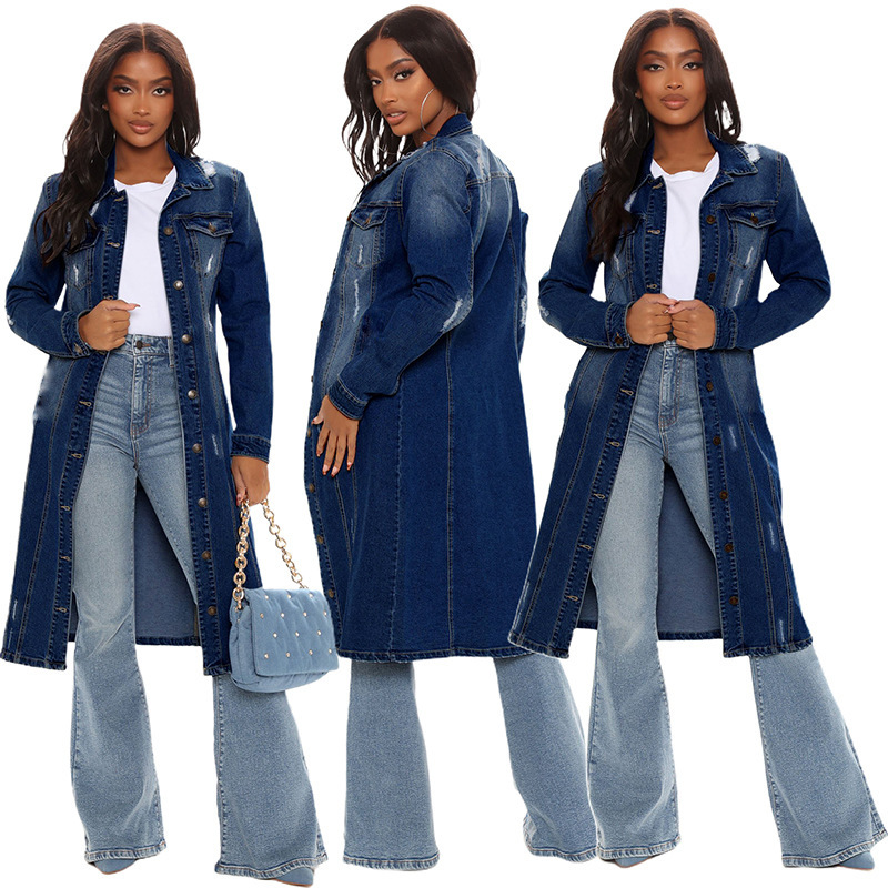 Women's Clothing denim windbreaker for women spring new hot selling retro denim jacket_voghion.com