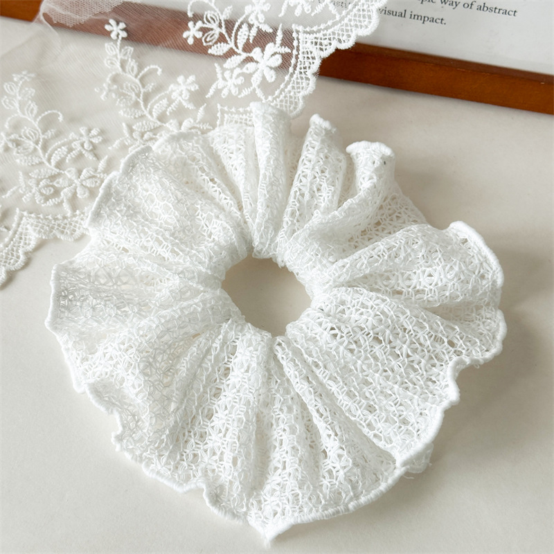 Summer Hollow Knitted Large Hair Band Women's