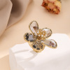 Crystal, fashionable ring, European style, flowered, internet celebrity, on index finger