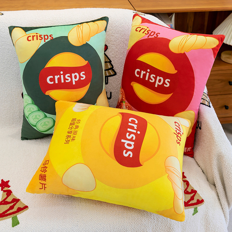 Cartoon Creative Cucumber-Flavored Potato Chip Doll Plush Toy Children's Snack Gift Doll Pillow Simulation