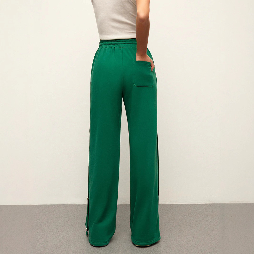 Pantalones Anchos de Cintura Alta, Color Sólido, Versátiles, Largos hasta el Suelo, Casuales, de Alta Elasticidad, Primavera-Verano 2025, Amazon Tiktoktemu