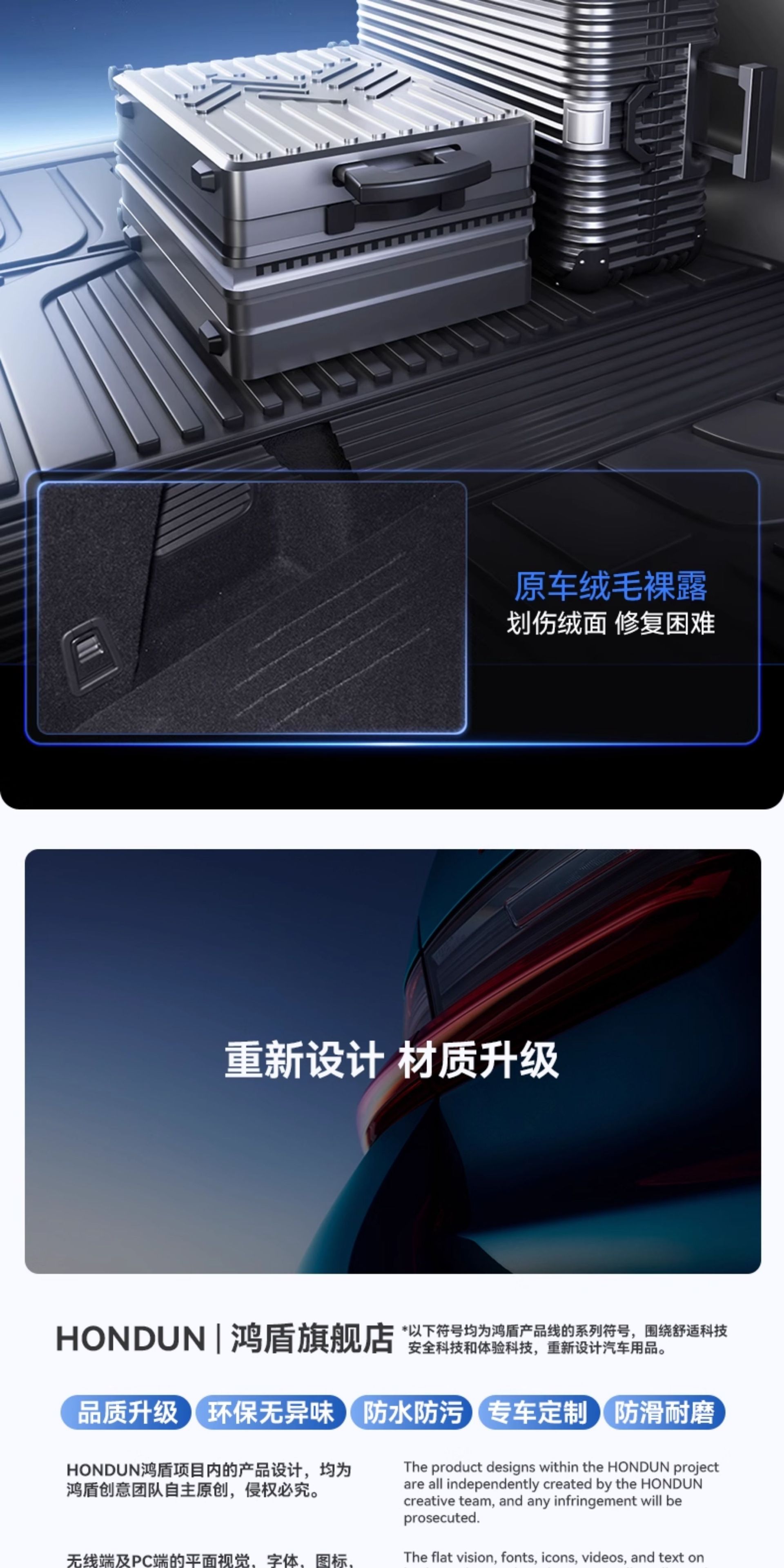 Suitable for Toyota Platinum 3X Trunk Mat Tpe25 New Special Integrated Trunk Mat Car Modification Supplies