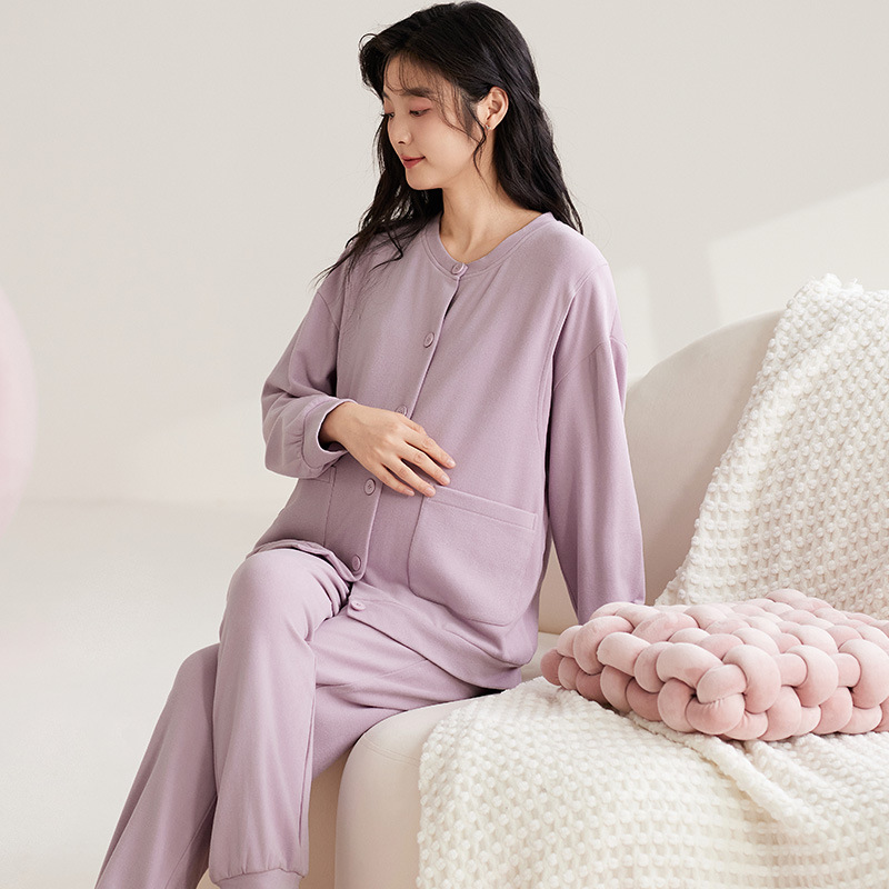 2025 Winter New Cross-Border Popular Maternity Pajamas, German Velvet Thermal Intimates, Pregnancy Season, Postpartum Breastfeeding Confinement Clothes