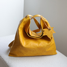 百搭简约头层腋下包松弛感慵懒风托特包单肩斜挎真皮女包