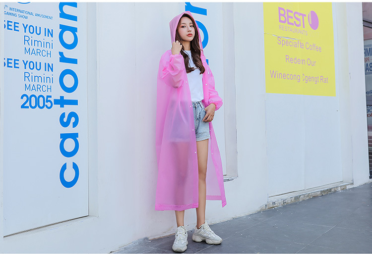 mefine Mingjia EVA lightweight raincoat, travel outdoor hiking drawstring raincoat, non-disposable raincoat detail image 11