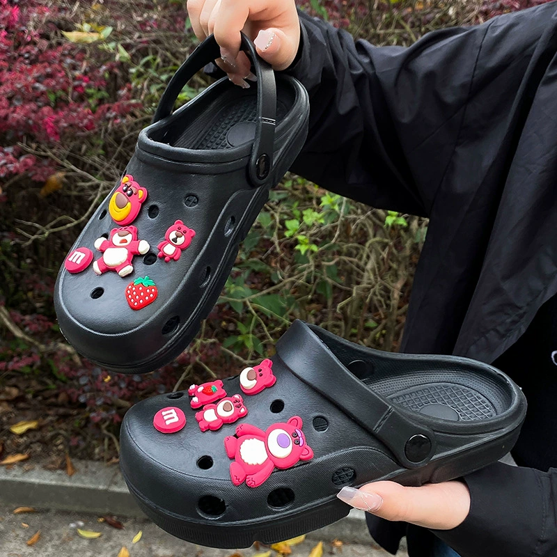 Обувь в пещере со взрывчатой толстой подошвой, женская верхняя одежда, 2023, новый стиль, сандалии Baotou, пляжная обувь, мужские сандалии