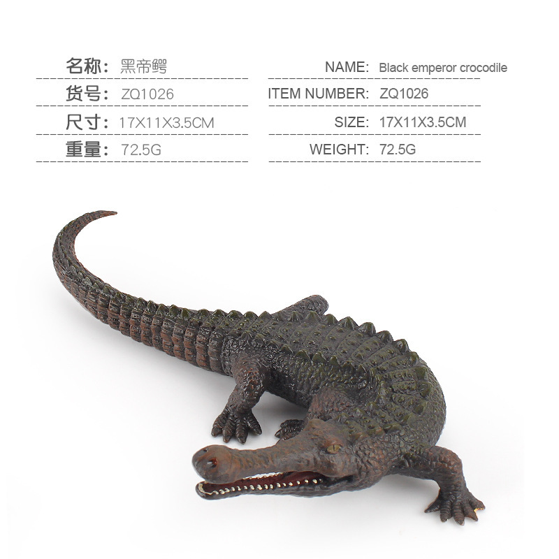 Simulación de exportación transfronteriza mamut gigante diente tiburón negro cocodrilo espada diente león modelo antiguo animal decoración juguete