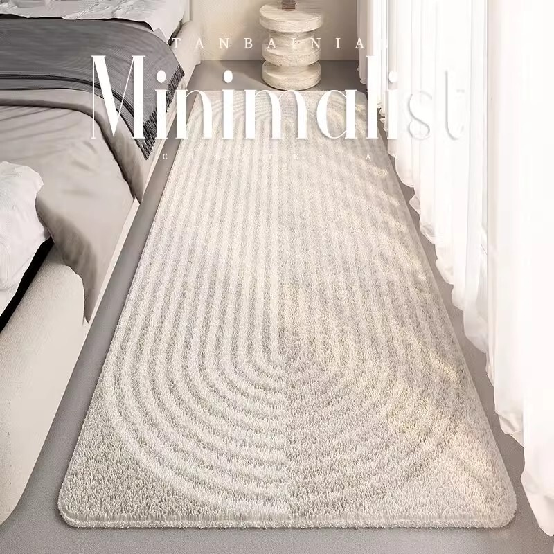 Quiet Style Bedroom Carpet Light Luxury Room Bedside Cashmere Absorbent Dirty Resistant Foot Mat Living Room Balcony Bay Window Floor Mat