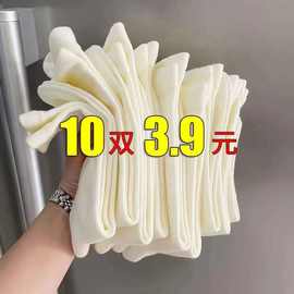 高颜值白袜子女士中筒夏季透气吸汗防臭薄款堆堆袜潮松口月子袜女