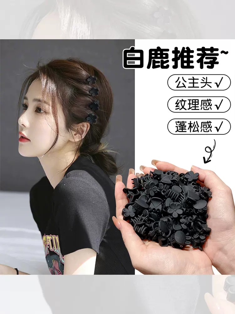 Frontal Princess Small Claw Hairpin, Mini Fringe Hair Clips, Side-Swept Bangs Hair Accessories for Women, Influencer Style Hairpins