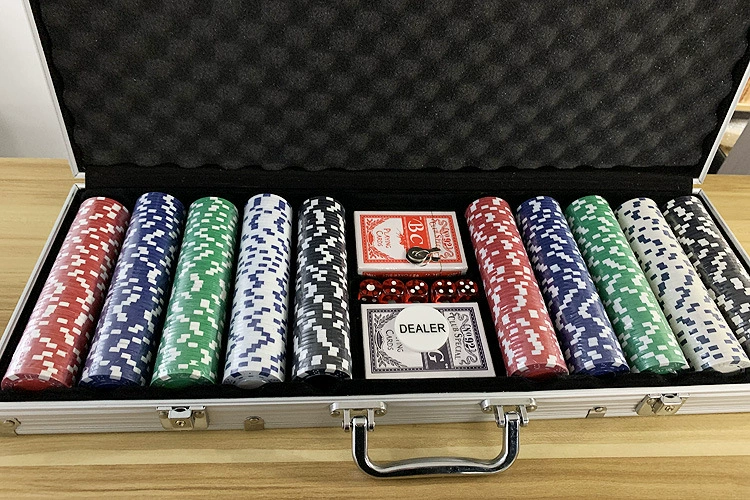 Набор фишек для Texas Hold'em, кости, коробка с замком, 100 кодов, 200, 300, 500 шт, игра-лодка, развлекательная