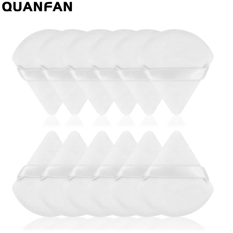 Suministro directo transfronterizo triángulo pequeño cuadrado redondo corazón melocotón polvo seco miel en polvo maquillaje multicolor material de pelo corto súper suave