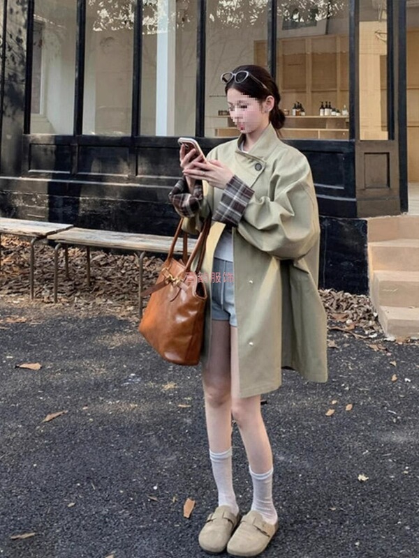 厂家直销爆款风衣女小个子2025新款春秋季英伦风感韩系外套|undefined
