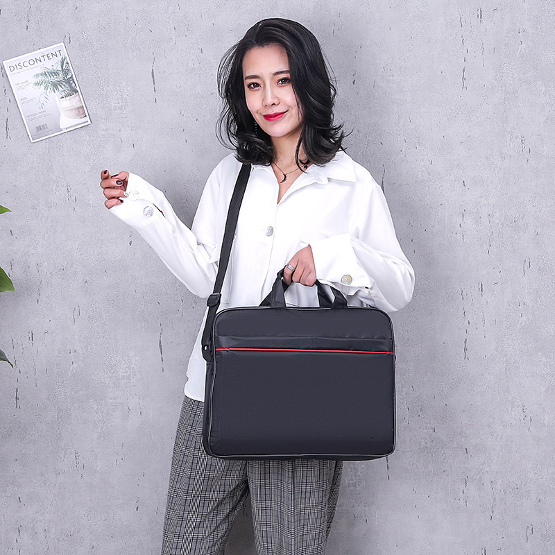 Cross-border business laptop bag gift wholesale printable logo conference briefcase business trip commuting shoulder bag