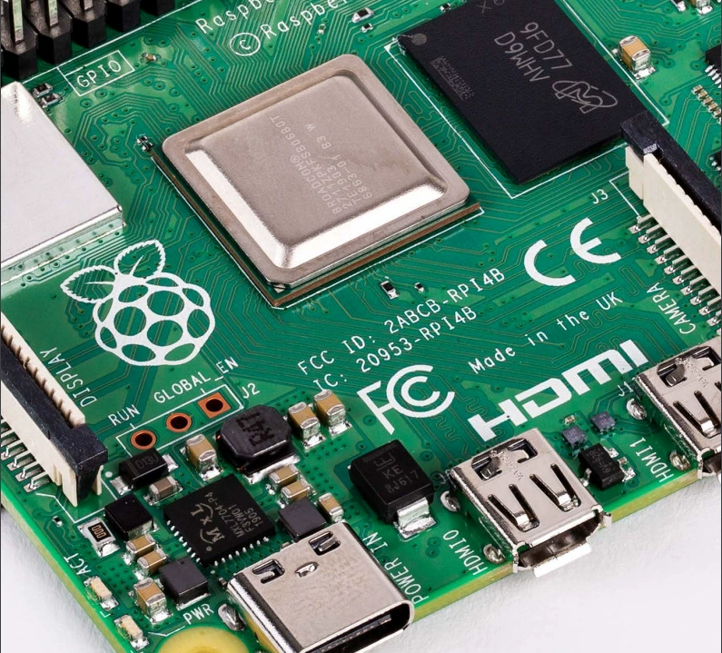 Raspberry Pi 4 Model B, 4 ГБ, одноплатный компьютер с поддержкой двух дисплеев, настольное решение